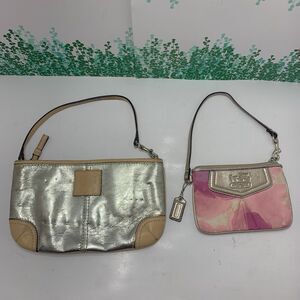 Coach Bundle Of 2 Wristlet Wallets Pouches